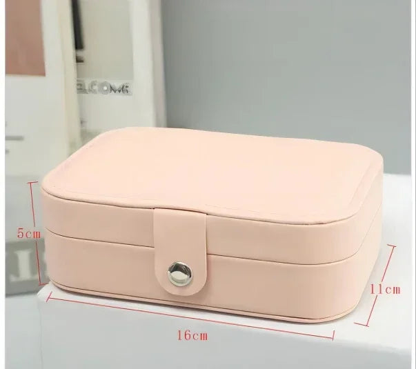 Portable Jewelry Box Jewelry, Beautiful Boxes Button Leather Storage Zipper Jewelers, The Best Gift For Her, Kind Travel Organizer Storage Case For Accessories And Make Up, The Best Organizer Accessories For Home