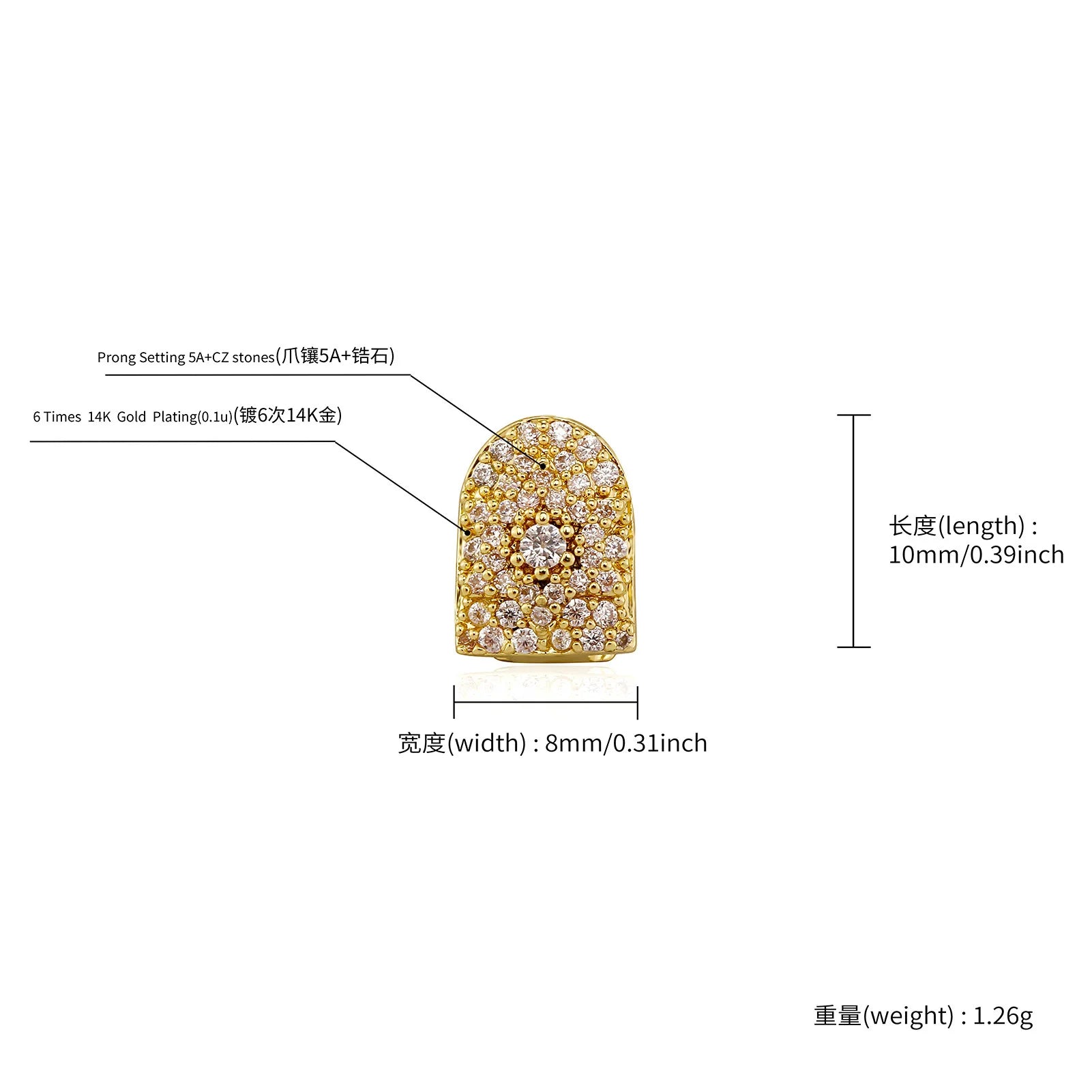 Pretty Hip Hop Single Purple Sun Zircon Teeth, Grillz Dental Grills Silver Color, CZ Stone Tooth Caps For Cute Girls, New Gift Jewelryelry