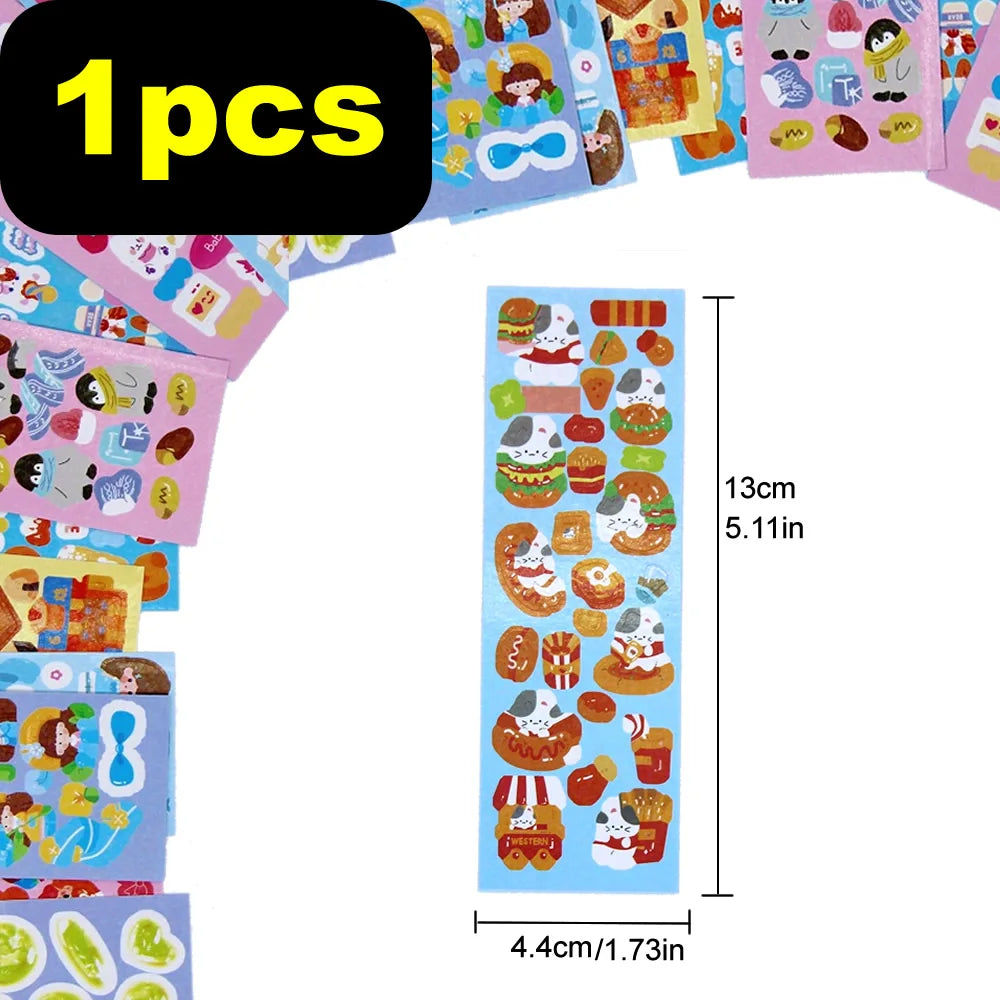 Kawaii Stickers for Kids Cute Stationary Aesthetic Diary Decoration Art Supplies Stickers for Scrapbooking Lot Korean Paper Desk