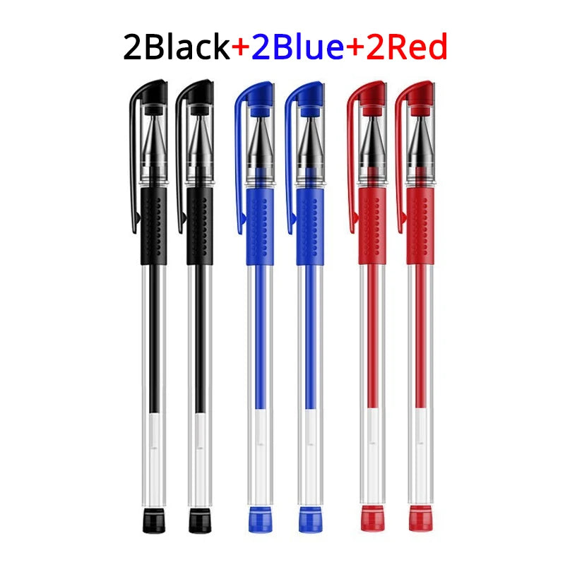 Retractable Ballpoint pen Set Black/red/blue ink for writing 0.5mm Gel Pen refills Office accessories school supplies Stationery