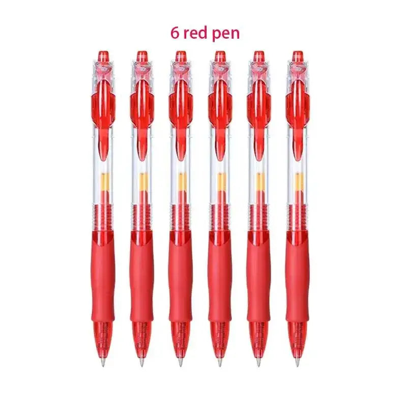 10/30PCS Gel Pens Refills Set Kawaii Stationery Writing Pen Black/Red/Blue Ink 0.5 mm Ballpoint Pen For Office & School Supplies