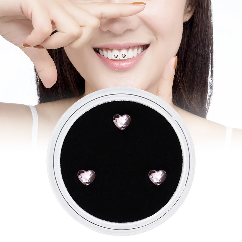3pcs Teeth Diamond Dental Rhinestones Tooth Decoration Teeth Jewelry Dental Rhinestones Dental Jewelry