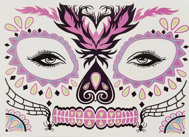 Face Festival Tattoo Costume Party Stickers Halloween Waterproof Temporary Tattoo Stickers Makeup Body Dress Up Decoration