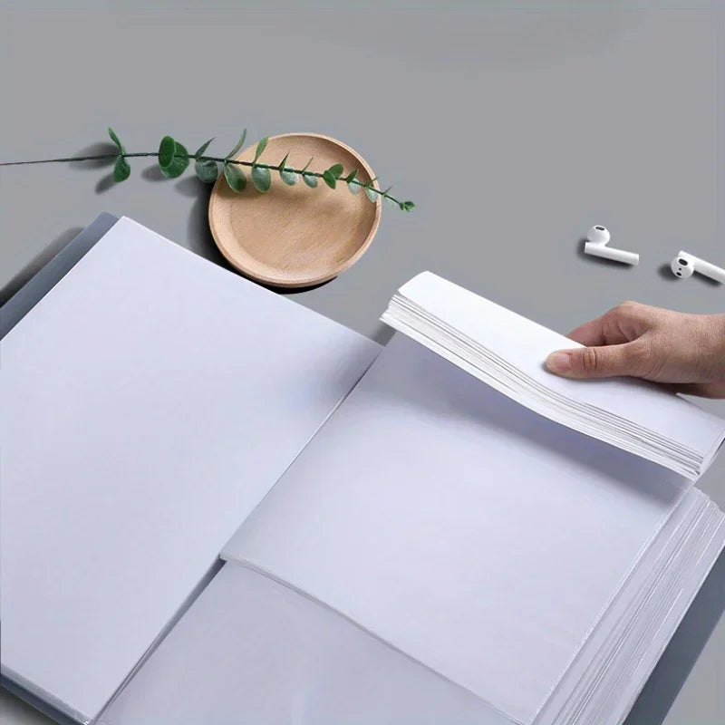 1Pack, A4 Document Organizer with 60 Transparent Pockets - Multi-Layer Office and School Storage Folder Desk Organizer Binder