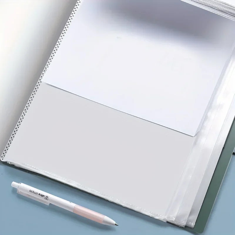 1Pack, A4 Document Organizer with 60 Transparent Pockets - Multi-Layer Office and School Storage Folder Desk Organizer Binder