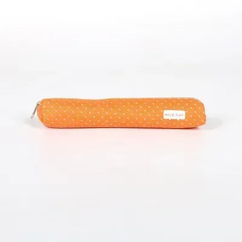 1Pc Korean Cute Stripe Polka Dot Candy Color Pencil Bag Portable Student Stationery Pencil Pouch Girls Back to School Supplies