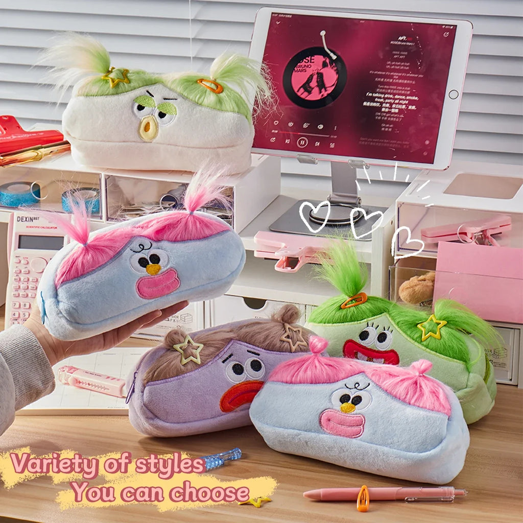 Ugly Doll Plush Brand Funny Pencil Bag Girl Heart Storage Bag plus Toy Pencil Case Korean Stationery Office Cultural Supplies