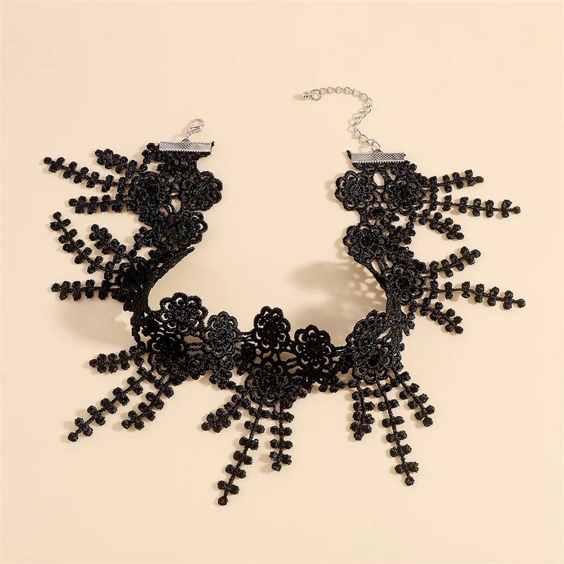 Classic Lace Necklace Sweet Cool Wind Fashion Sexy Tassel Floral Choker for Women Gift Accessories Wholesale 158